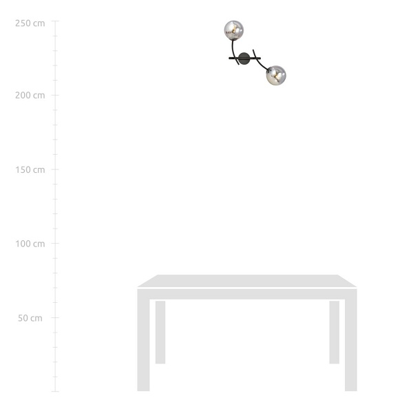 Kinkiet HUNTER K2 BLACK/GRAFIT