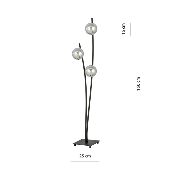 Lampa podłogowa HUNTER LP3 BLACK/GRAFIT
