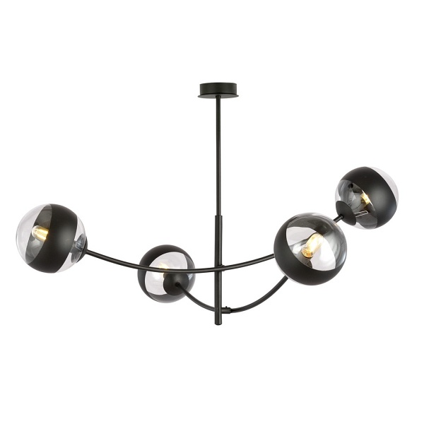 Lampa sufitowa HUNTER 4 BLACK/STRIPE