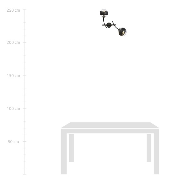 Kinkiet HUNTER K2 BLACK/STRIPE