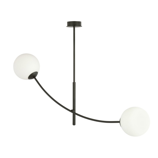Lampa sufitowa HUNTER 2 BLACK/OPAL