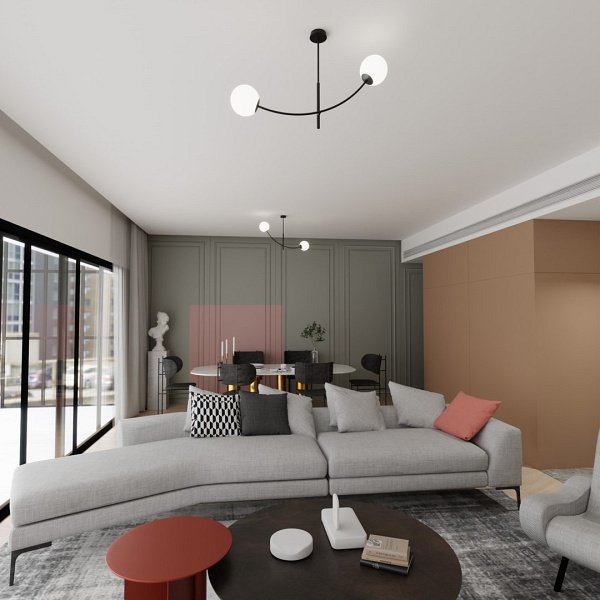 Lampa sufitowa HUNTER 2 BLACK/OPAL