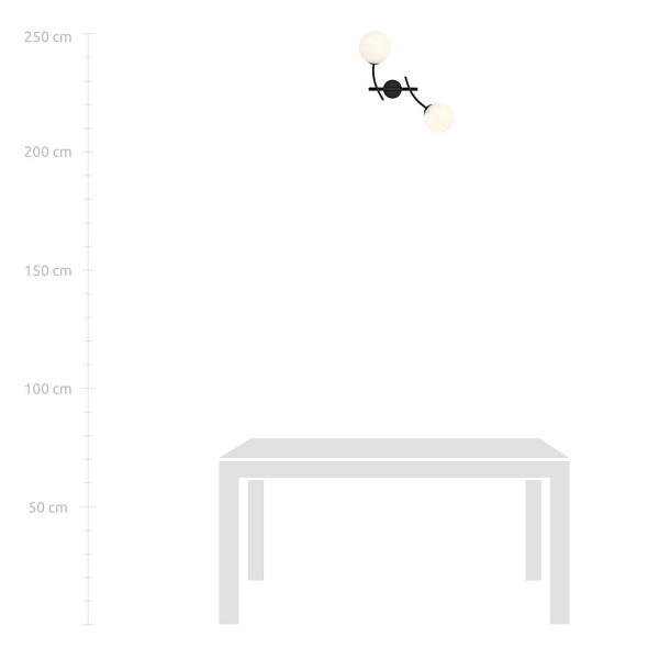 Kinkiet HUNTER K2 BLACK/OPAL