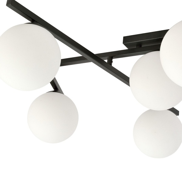 Lampa sufitowa SMART 5 BLACK/OPAL
