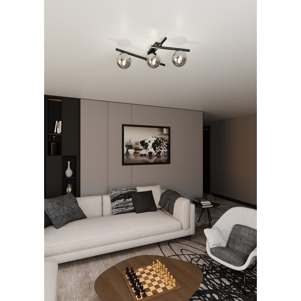 Lampa sufitowa SMART 3 BLACK/GRAFIT