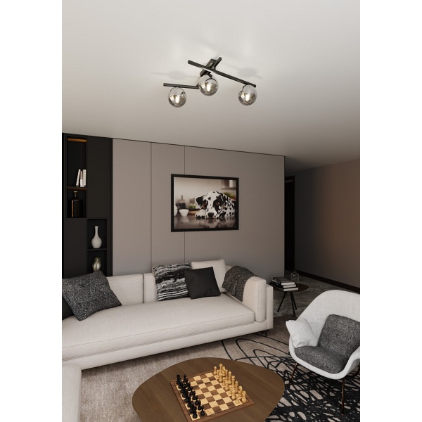 Lampa sufitowa SMART 3 BLACK/GRAFIT