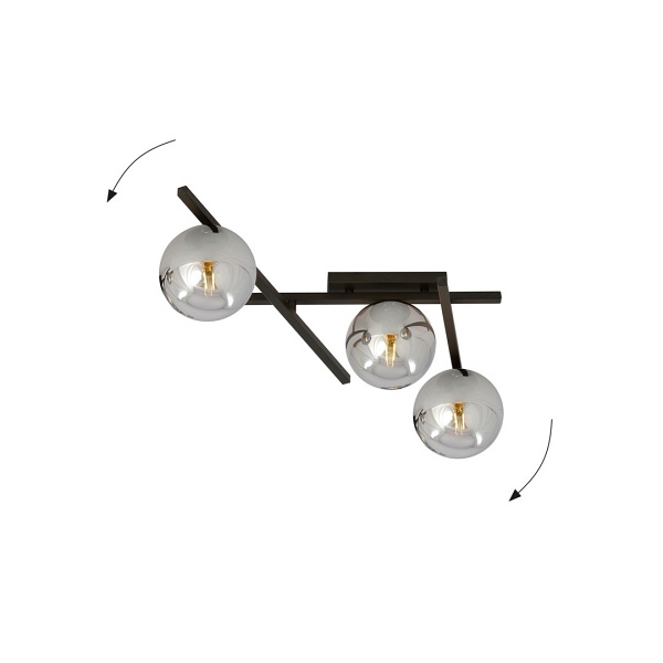 Lampa sufitowa SMART 3 BLACK/GRAFIT