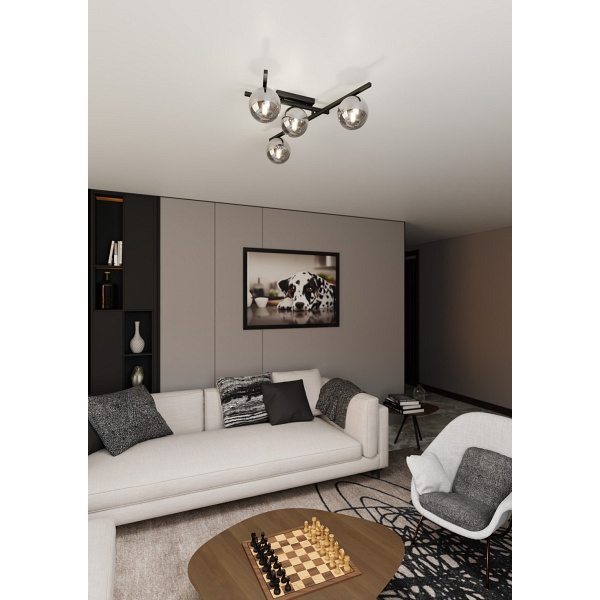 Lampa sufitowa SMART 4 BLACK/GRAFIT