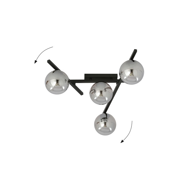 Lampa sufitowa SMART 4 BLACK/GRAFIT