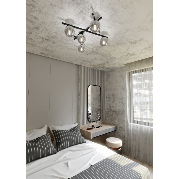 Lampa sufitowa SMART 5 BLACK/GRAFIT