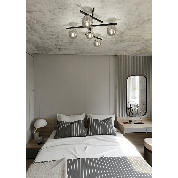 Lampa sufitowa SMART 5 BLACK/GRAFIT
