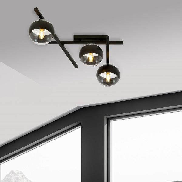Lampa sufitowa SMART 3 BLACK/STRIPE