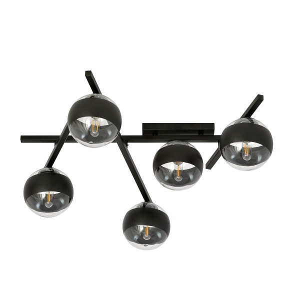 Lampa sufitowa SMART 5 BLACK/STRIPE - Emibig