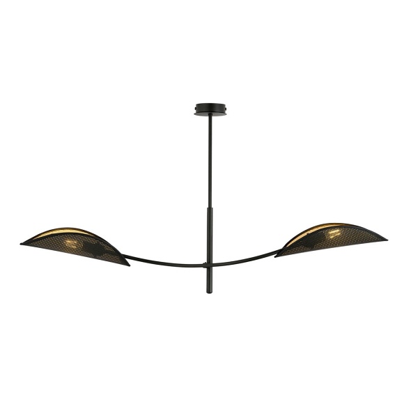 Lampa sufitowa LOTUS 2 BLACK/GOLD - Emibig