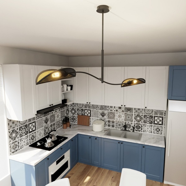 Lampa sufitowa LOTUS 2 BLACK/GOLD