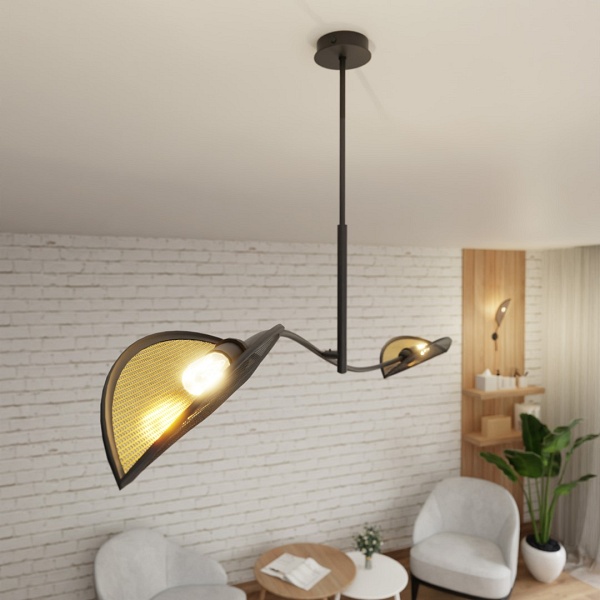 Lampa sufitowa LOTUS 2 BLACK/GOLD