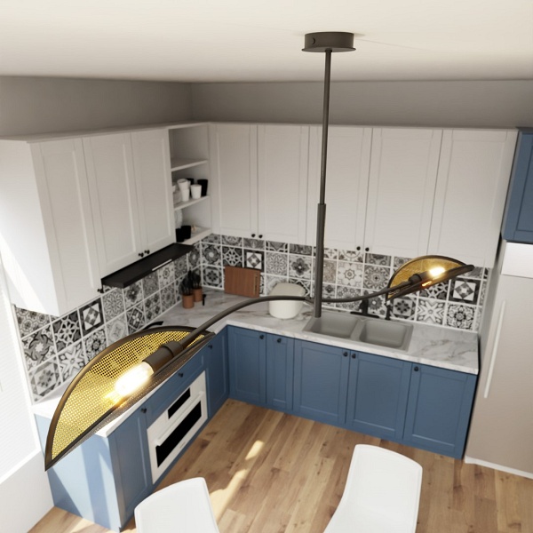 Lampa sufitowa LOTUS 2 BLACK/GOLD