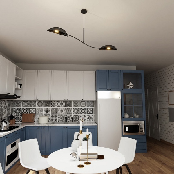 Lampa sufitowa LOTUS 2 BLACK/GOLD