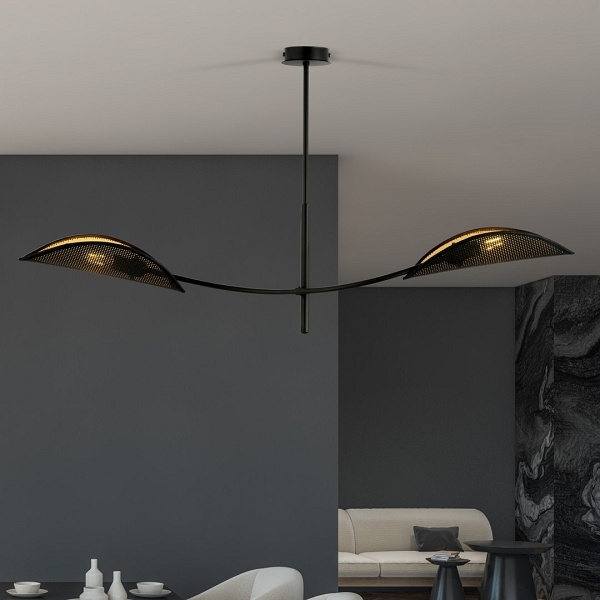 Lampa sufitowa LOTUS 2 BLACK/GOLD