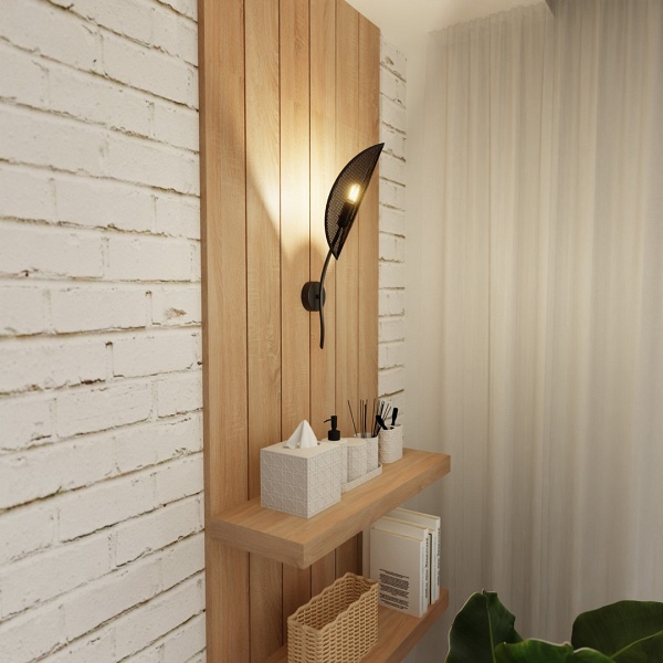 Kinkiet LOTUS K1 BLACK/GOLD