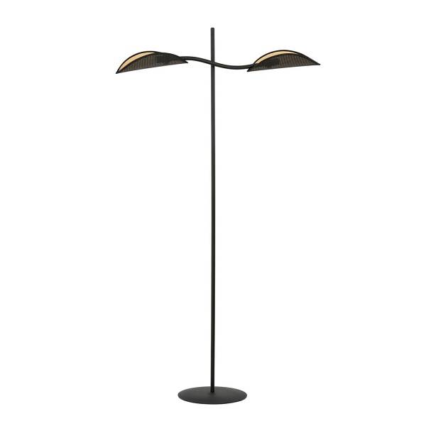 Lampa podłogowa LOTUS LP2 BLACK/GOLD - Emibig