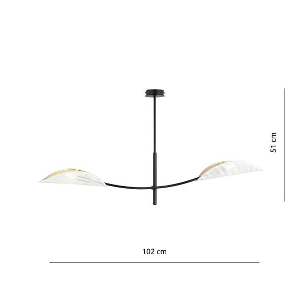Lampa sufitowa LOTUS 2 WHITE/GOLD
