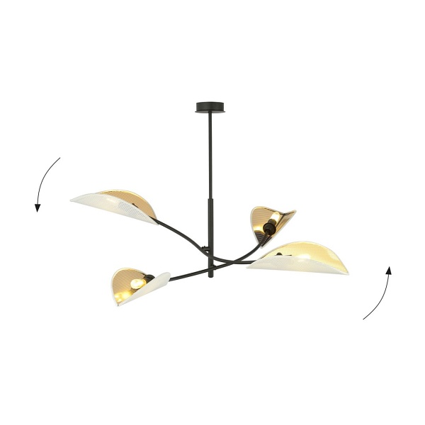 Lampa sufitowa LOTUS 4 WHITE/GOLD