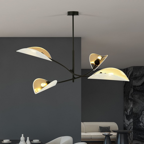 Lampa sufitowa LOTUS 4 WHITE/GOLD