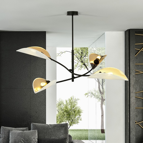 Lampa sufitowa LOTUS 4 WHITE/GOLD
