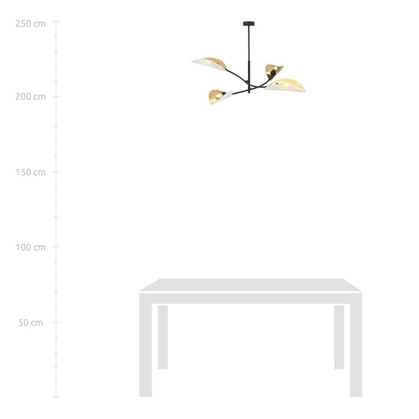Lampa sufitowa LOTUS 4 WHITE/GOLD