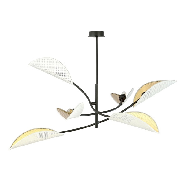 Lampa sufitowa LOTUS 6 WHITE/GOLD - Emibig