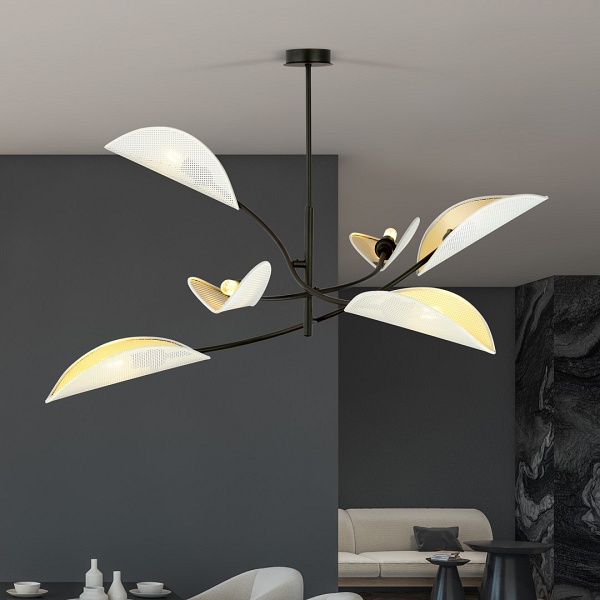Lampa sufitowa LOTUS 6 WHITE/GOLD