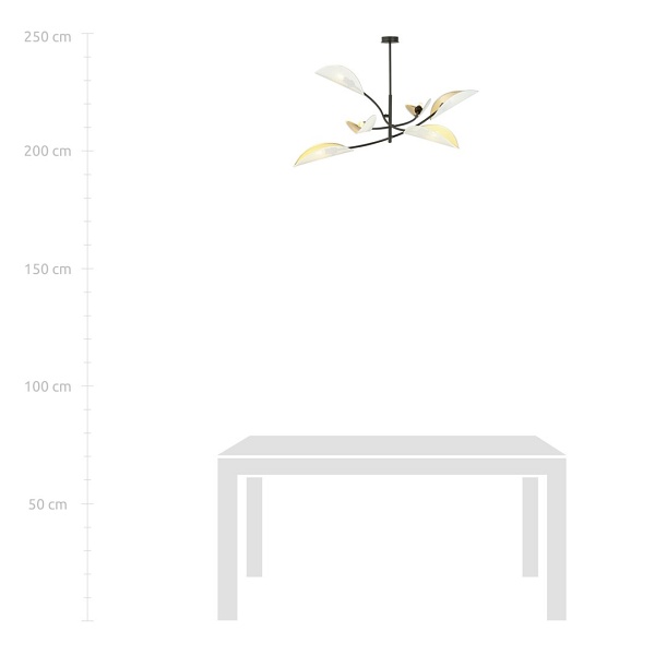 Lampa sufitowa LOTUS 6 WHITE/GOLD