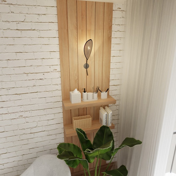 Kinkiet LOTUS K1 BLACK/RATTAN