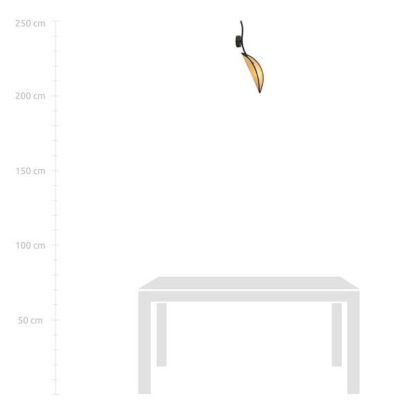 Kinkiet LOTUS K1 BLACK/RATTAN