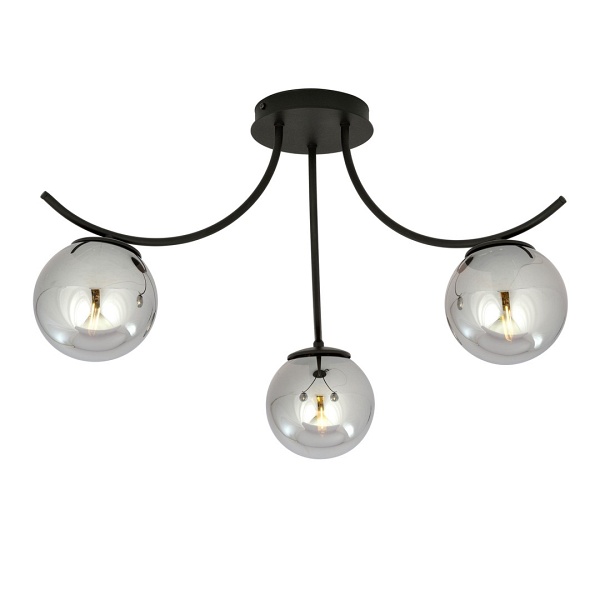 Lampa sufitowa BOSTON 3 BLACK/GRAFIT