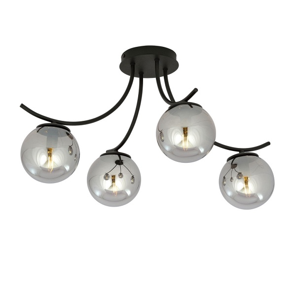 Lampa sufitowa BOSTON 4 BLACK/GRAFIT