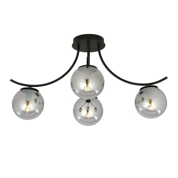 Lampa sufitowa BOSTON 4 BLACK/GRAFIT