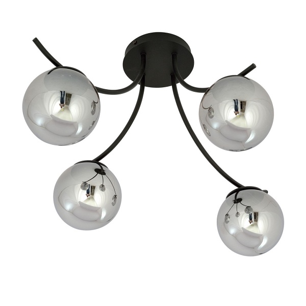 Lampa sufitowa BOSTON 4 BLACK/GRAFIT