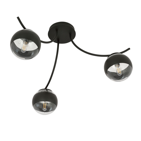 Lampa sufitowa BOSTON 3 BLACK/STRIPE