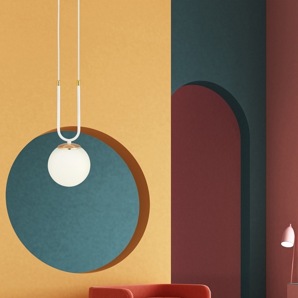 Lampa wisząca GLAM 1 WHITE/OPAL