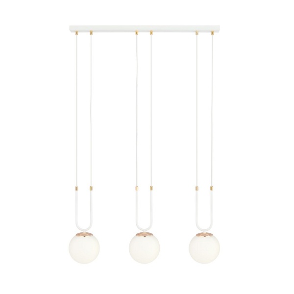 Lampa wisząca GLAM 3 WHITE/OPAL