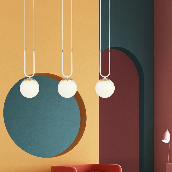 Lampa wisząca GLAM 3 WHITE/OPAL