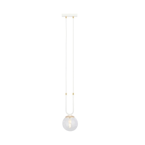 Lampa wisząca GLAM 1 WHITE/TRANSPARENT