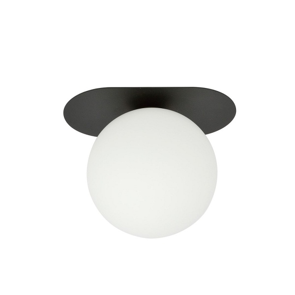 Lampa sufitowa PLAZA 1 BLACK/OPAL - Emibig
