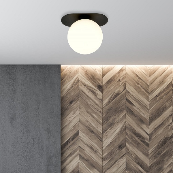 Lampa sufitowa PLAZA 1 BLACK/OPAL