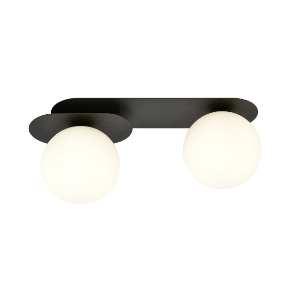 Lampa sufitowa PLAZA 2 BLACK/OPAL