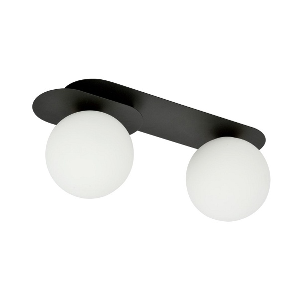 Lampa sufitowa PLAZA 2 BLACK/OPAL
