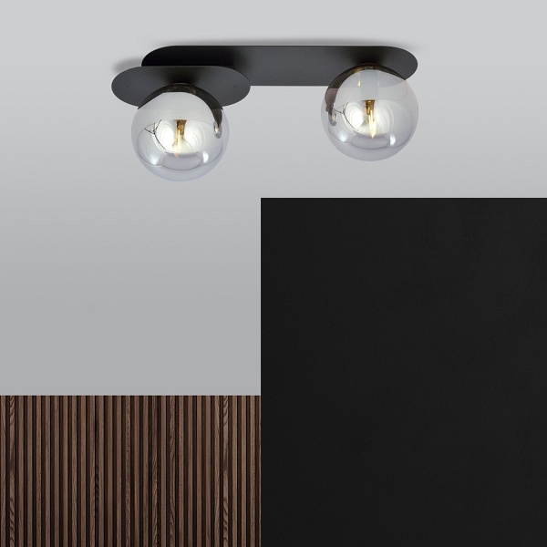 Lampa sufitowa PLAZA 2 BLACK/GRAFIT