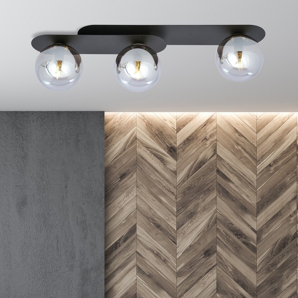 Lampa sufitowa PLAZA 3 BLACK/GRAFIT